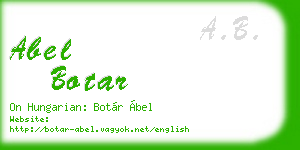 abel botar business card