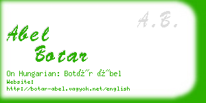 abel botar business card